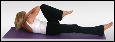 Bicycle oblique crunches