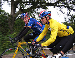 Davis Phinney with Lance Armstrong October 2003
