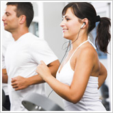 Woman Running on Treadmill