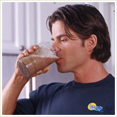 Man Drinking Shake