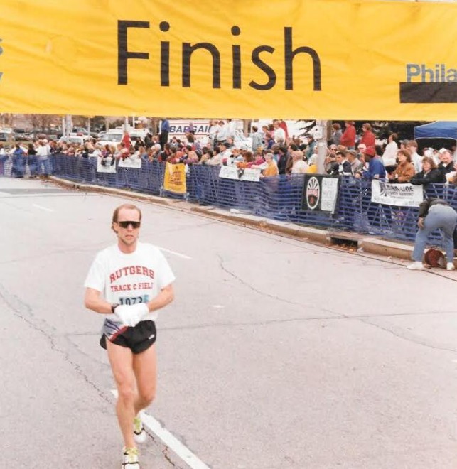 Coach Rich Dafter running the Philadelphia Independence Marathon